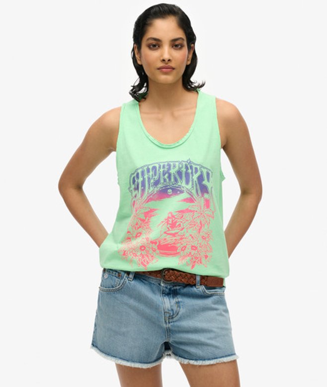 Damen Psych Surf Racer-tanktop mit Grafik - Größe: 42 - Superdry - Modalova