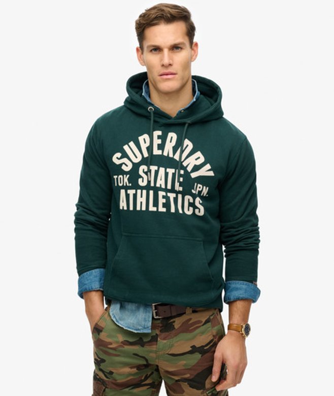 Herren Athletic Essentials Kapuzenpullover - Größe: L - Superdry - Modalova