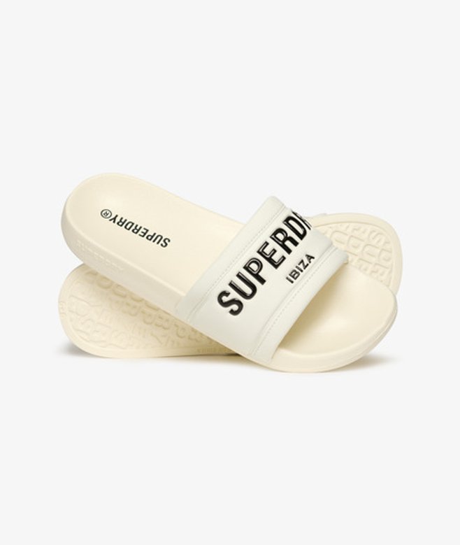 Superdry City Luxe Badslippers White