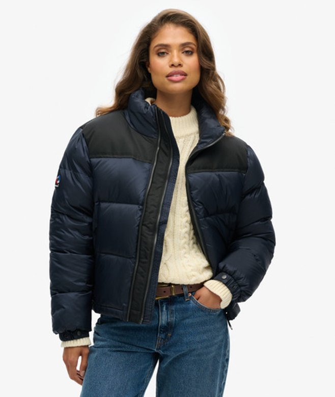 Superdry Sportstyle Code Pufferjas Blauw