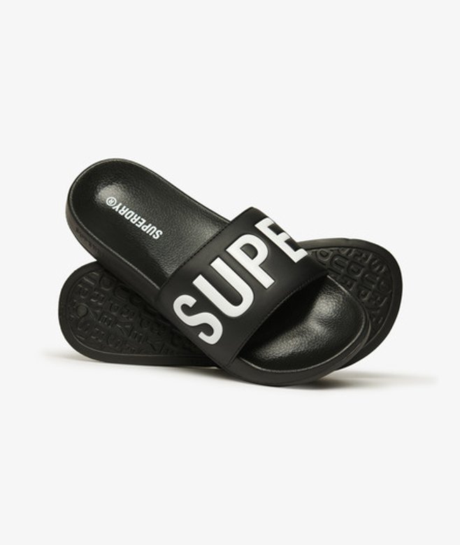 Core Badslippers met Print Zwart Grootte: 8-9 afbeelding