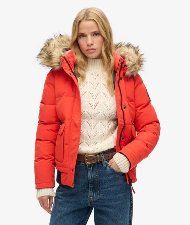 Damen Everest Steppjacke mit Kapuze - Größe: 36 - Superdry - Modalova