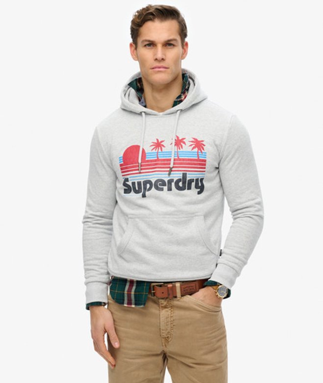 Vintage Great Outdoors Hoodie Lichtgrijs Grootte: XL afbeelding