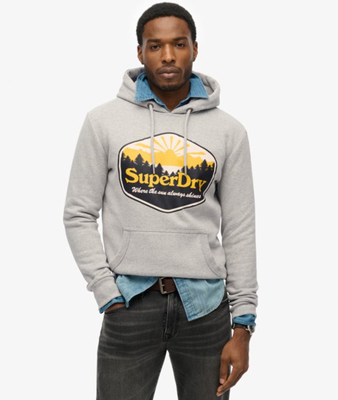 Men's Sun Tab Hoodie / Marl - Size: XL - Superdry - Modalova