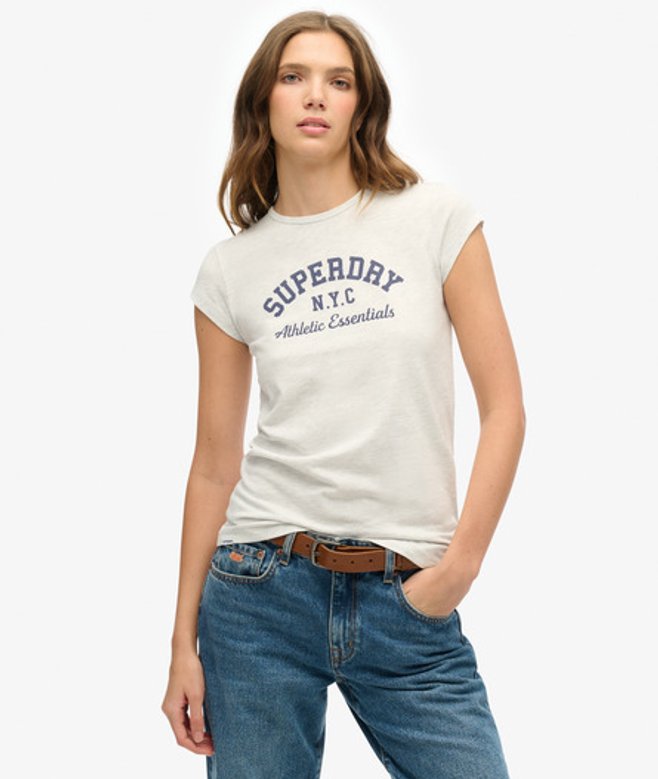 Women's Athletic Essential T-shirt mit Noppenstruktur - Größe: 42 - Superdry - Modalova