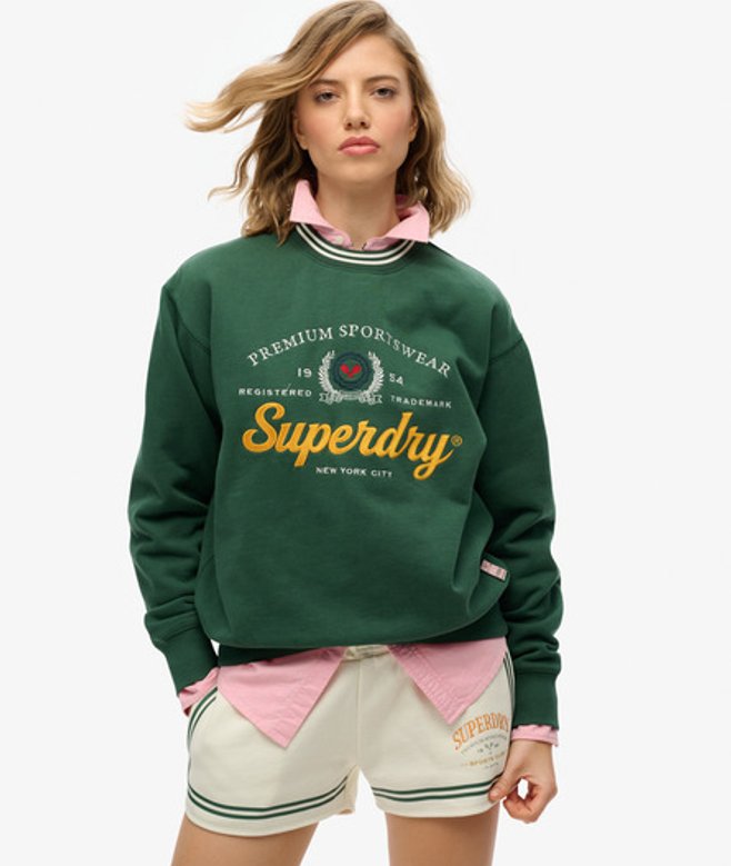 Country Club Ruimvallend Sweatshirt met Ronde Hals Grijs Grootte: 34 afbeelding