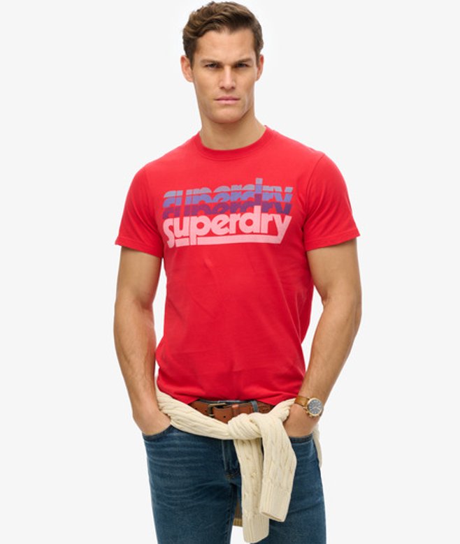 Stacked T-shirt Red Grootte: L afbeelding