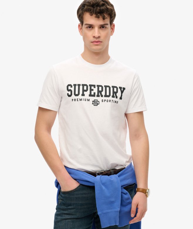Superdry Men's Core Sports T-shirt White / Optic - Size: L