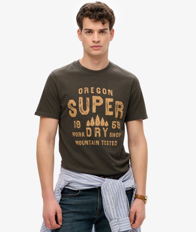 Herren Work Shop T-shirt - Größe: L - Superdry - Modalova