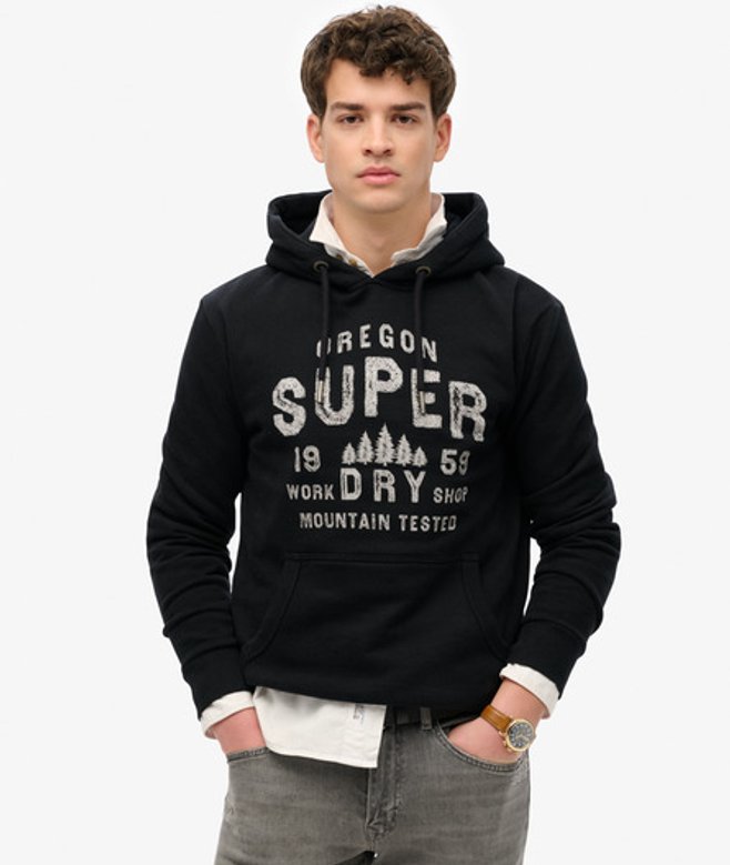 Men's Work Shop Kapuzenjacke - Größe: L - Superdry - Modalova