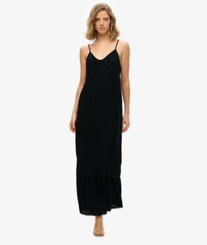 Superdry Cami Maxi-jurk Black
