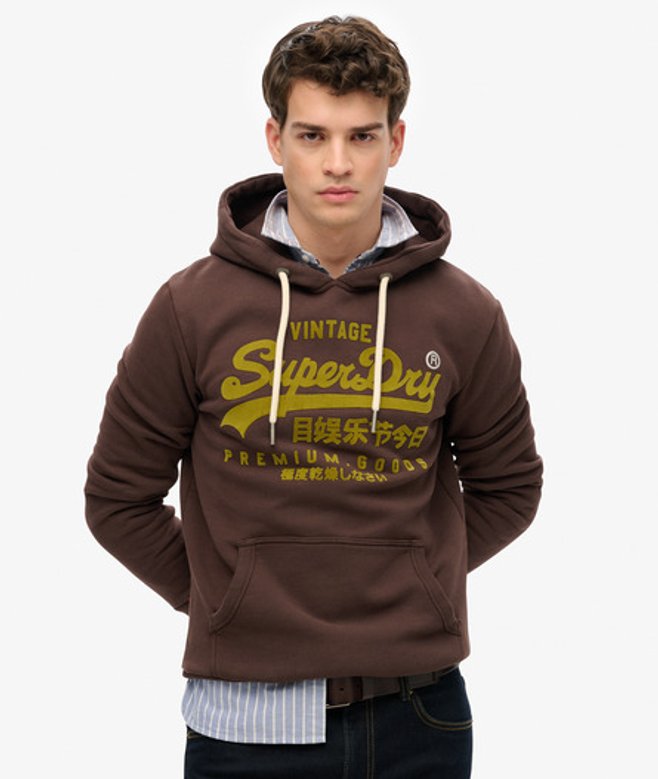 Herren Farblich Abgestimmtes Vintage Logo Hoodie - Größe: Xxl - Superdry - Modalova