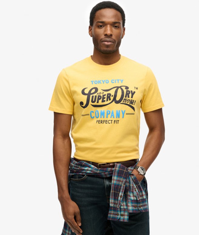 Herren Perfect Fit T-shirt mit Schriftzug - Größe: M - Superdry - Modalova
