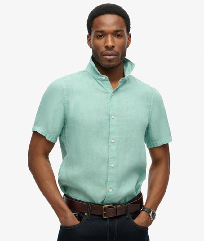 Herren Besticktes SD Vacation Leinenhemd - Größe: S - Superdry - Modalova