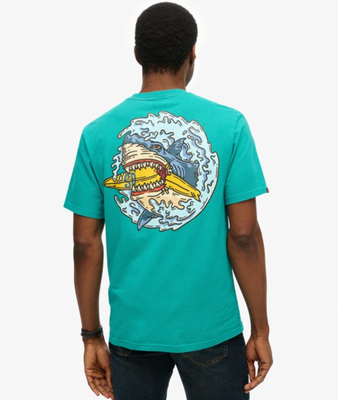 Outdoor Narrative T-shirt met Losse Pasvorm Turquoise Grootte: S afbeelding