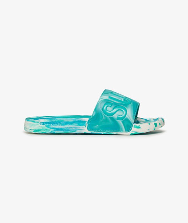 Superdry Marble Badslippers Blue
