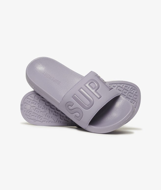 Superdry Women's Core Pool Sliders Purple / Iced Purple