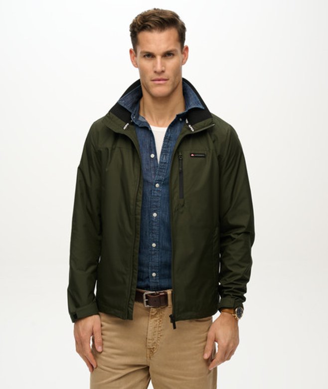 Men's Non Hood Logo Windbreaker Jacket / Surplus Goods Olive - Size: M - Superdry - Modalova