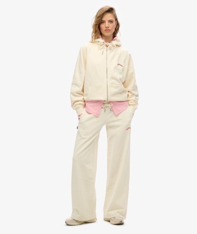 Women's Essential Jogginghose mit Logo und Weitem Bein - Größe: 40 - Superdry - Modalova