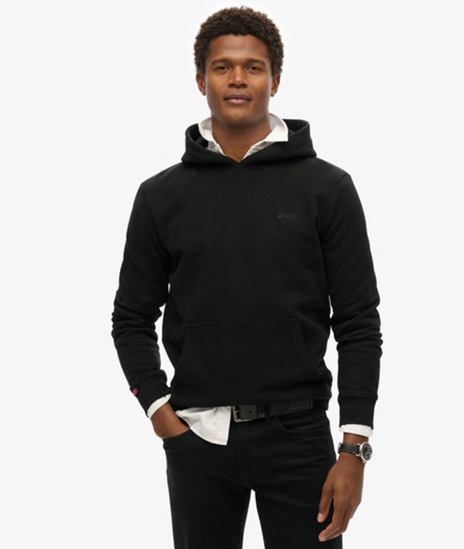 Essential Hoodie met Logo en Halfgeborstelde Voering Zwart Grootte: Xxxl afbeelding