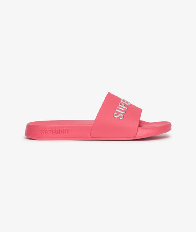 Superdry Code Logo Badslippers Roze