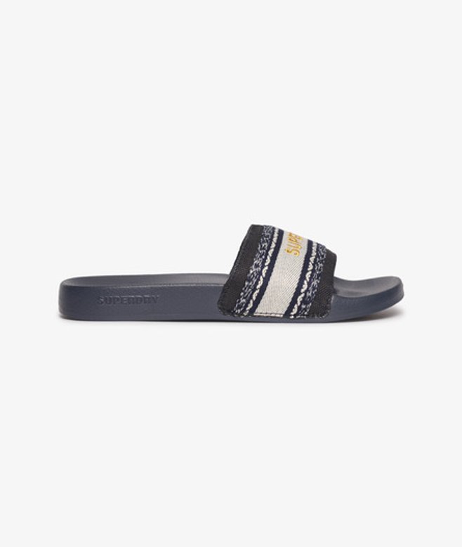 Vegan Geweven Badslippers Blauw Grootte: 5-6 afbeelding