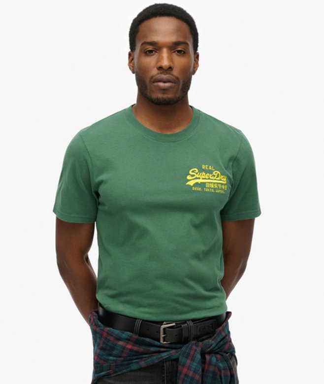 Herren Lässiges T-shirt mit Aufgesticktem Vintage Logo - Größe: M - Superdry - Modalova