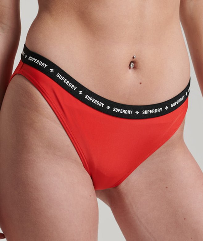 Superdry Code Micro Elastisch Bikinibroekje Rood