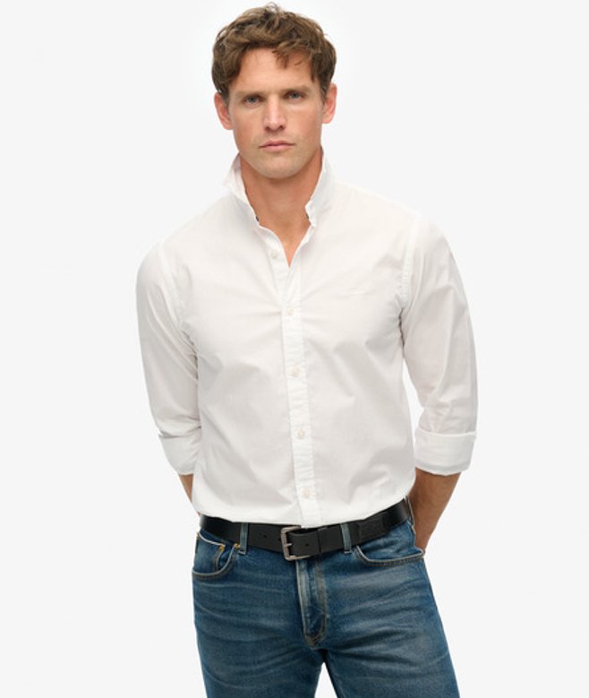 Men's Figurbetontes Essentials Lite Hemd - Größe: M - Superdry - Modalova