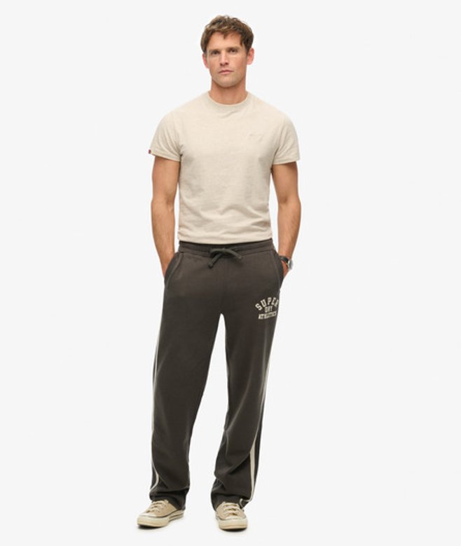Athletic Essentials Joggingbroek met Rechte Pijpen Donkergrijs Grootte: M afbeelding