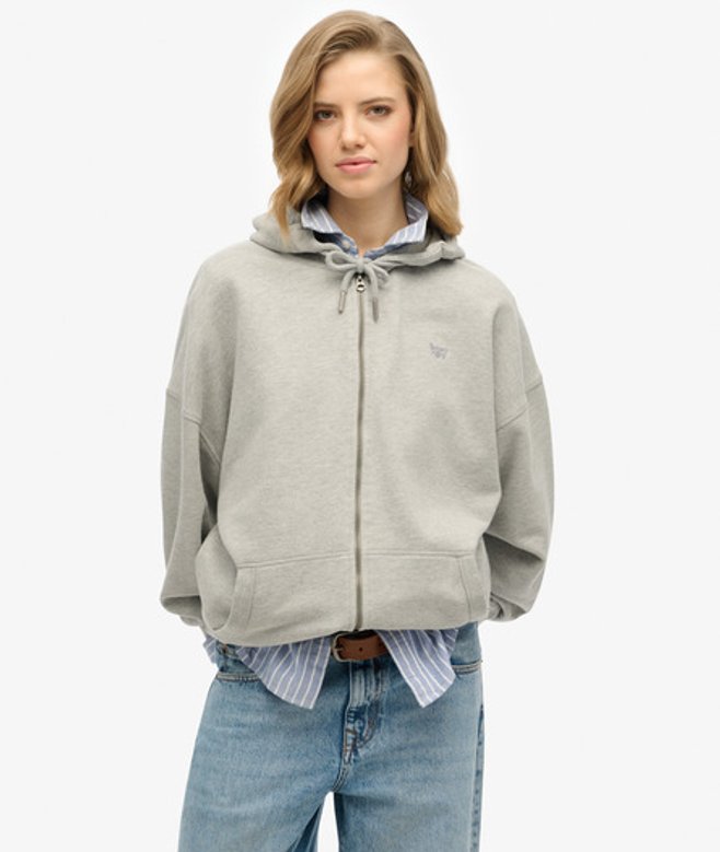 Studios Hoodie met Rits Grijs Grootte: 36 afbeelding