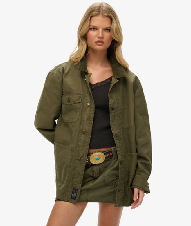 Women's The Merchant Store - OverGröße-arbeitsjacke aus Baumwolle - Größe: Xxl - Superdry - Modalova
