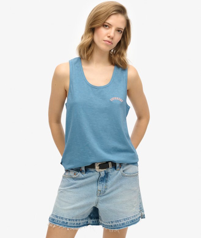 Damen Essential Logo Tanktop mit Stückfärbung - Größe: 40 - Superdry - Modalova