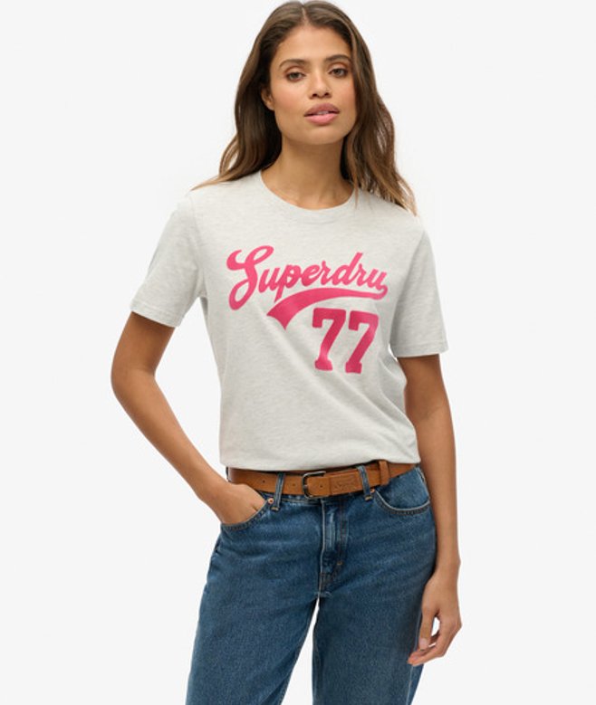 Super 77 T-shirt Lichtgrijs Grootte: 40 afbeelding
