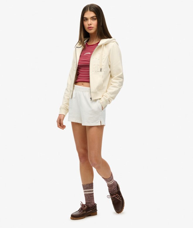 Athletic Essentials Short met Borduursel in Bijpassende Kleur