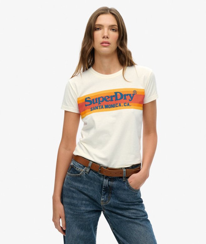 Damen Figurbetontes Venue Outdoors T-shirt - Größe: 36 - Superdry - Modalova