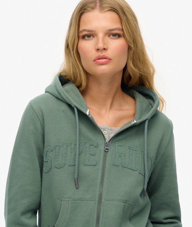 Athletic Essentials Korte Tonal Hoodie met Rits