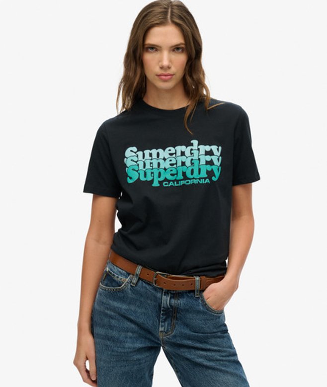 Stacked T-shirt Black Grootte: 44 afbeelding