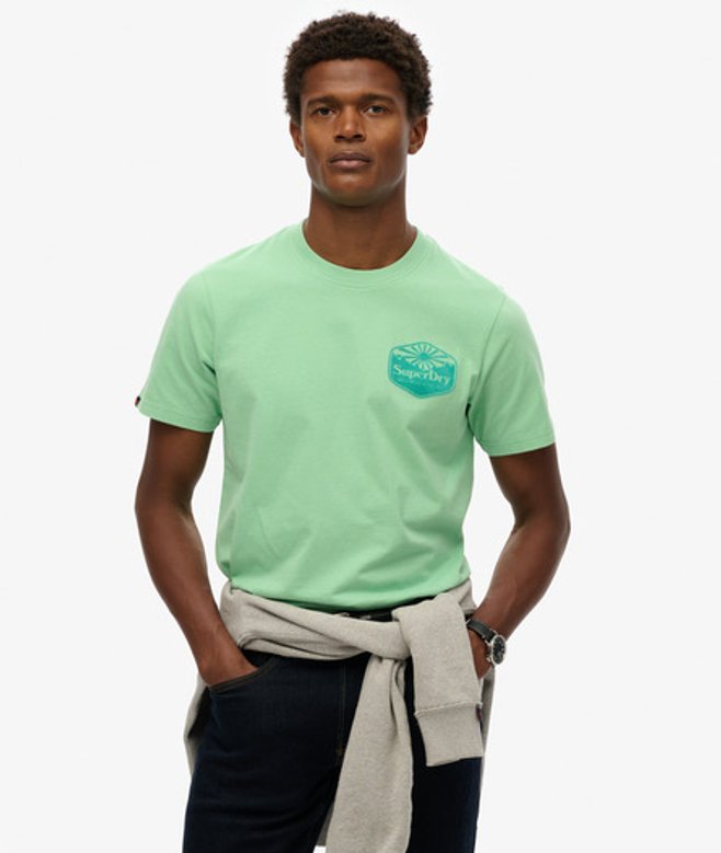 Superdry Men's Sun T-shirt Green / Soft Green - Size: S