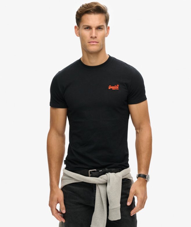 Essential T-shirt van Biologisch Katoen met Logo Zwart Grootte: Xxxl afbeelding