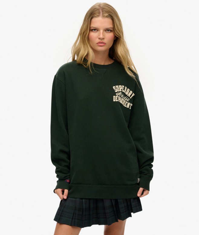 Damen Übergroßes Vintage Athletic Sweatshirt mit Rundhalsausschnitt - Größe: XL - Superdry - Modalova