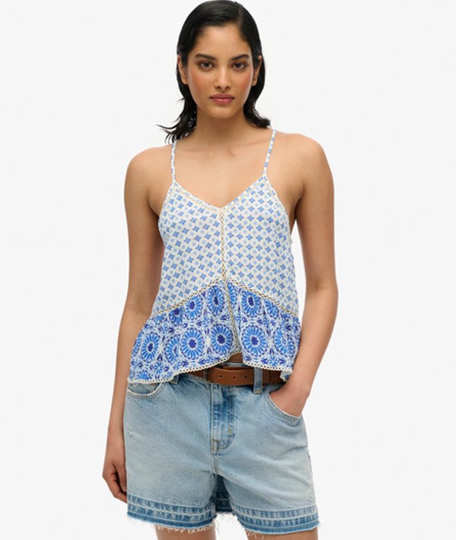 Ladder Trim Camitop Light Blue Grootte: 44 afbeelding