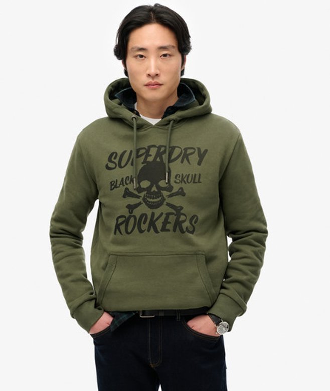 Sweat à Capuche Noir Skull Taille: XL - Superdry - Modalova