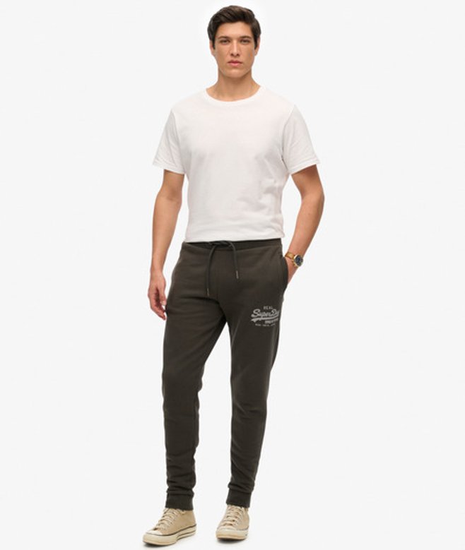 Joggingbroek met Vintage Logo Zwart Grootte: L afbeelding