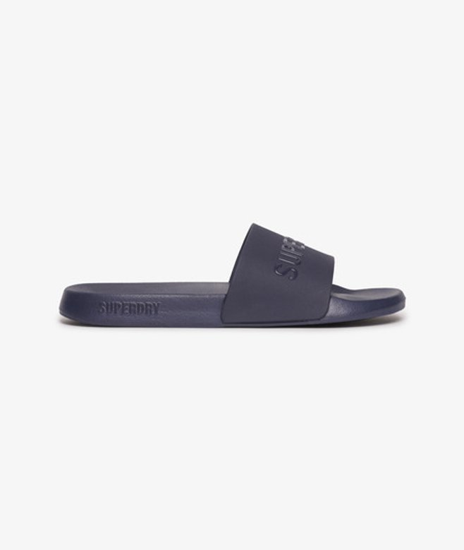 Superdry Code Logo Badslippers Blauw