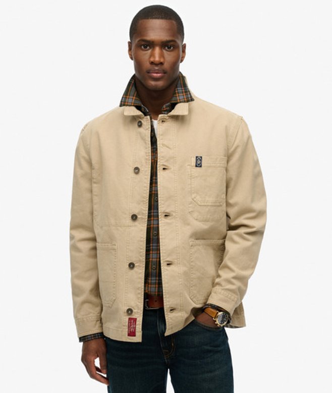 Herren The Merchant Store-canvas Worker Jacke - Größe: L - Superdry - Modalova
