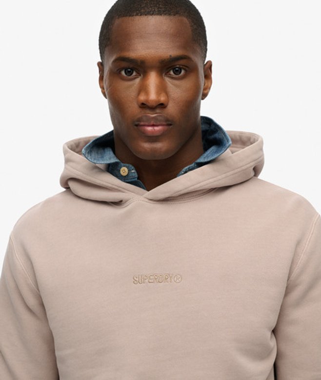 Hoodie met Micrologo Beige Grootte: Xxl afbeelding