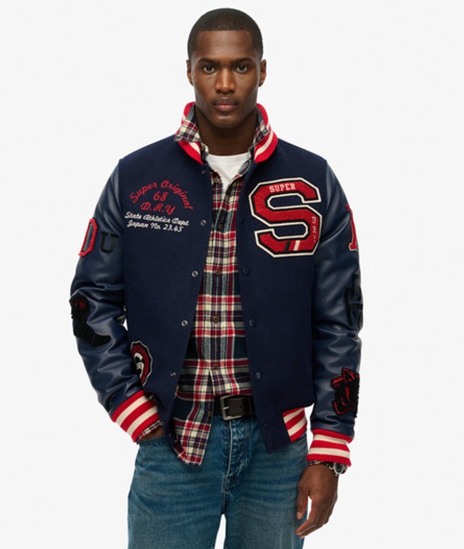 Bomber College Varsity à écussons Taille: M - Superdry - Modalova