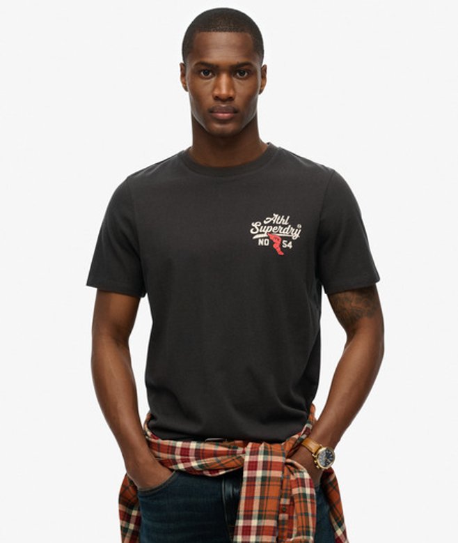 Athletic T-shirt met Relaxte Pasvorm Zwart Grootte: M afbeelding