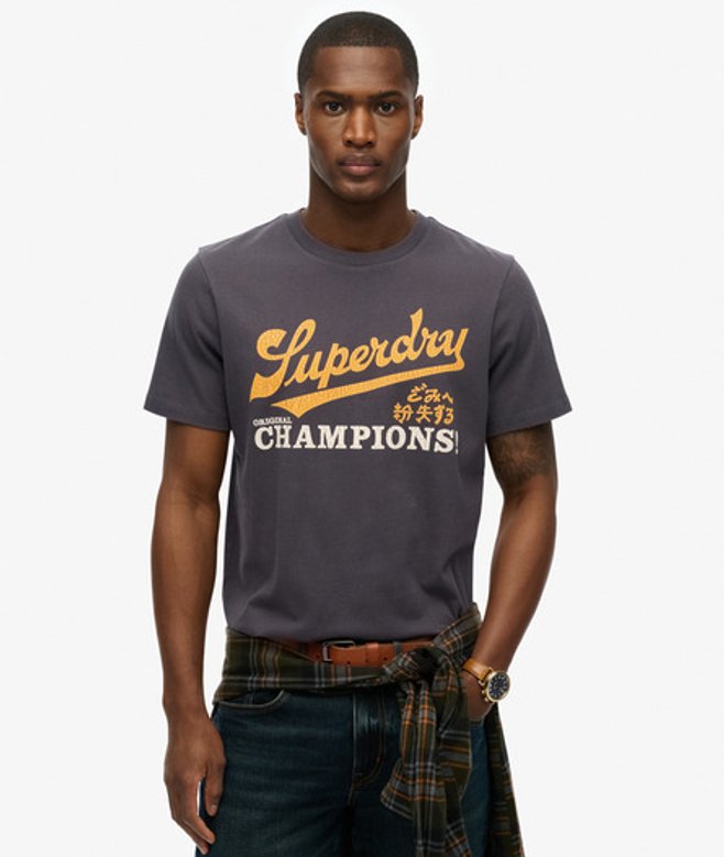 Athletic T-shirt met Relaxte Pasvorm Donkergrijs Grootte: M afbeelding